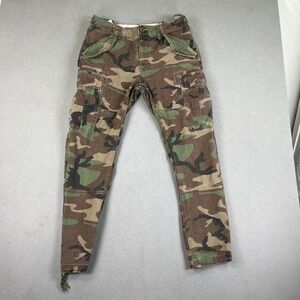Camo Cargo Pants Military Style Drawstring‎ Ankle Size Unknown